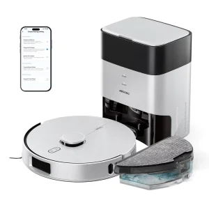 6000Pa Robot Vacuum and Mop with Line Laser and Ultrasonic Obstacle Avoidance, Carpet Cleaning, Self-Emptying, and Auto Recharge