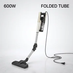 600W Corded Stick Vacuum Cleaner 2 in 1 Handheld Upright Bagless Cyclone for Hardwood Floor Carpet Pet Hair