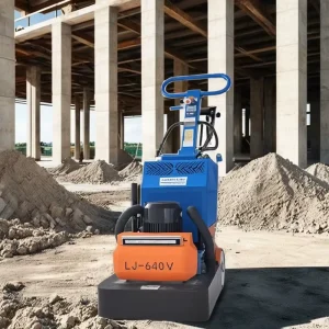 640mm 9KW Manual AC220V/380V Terrazzo Concrete Floor Grinder Epoxy Removal Integrated Vacuum Motor
