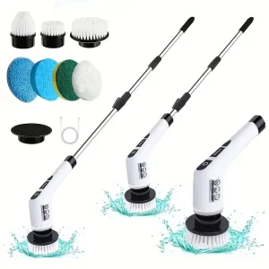 7-in-1/9-in-1 Cordless Electric Spin Scrubber Cleaning Brush for Kitchen, Bathroom and Toilet
