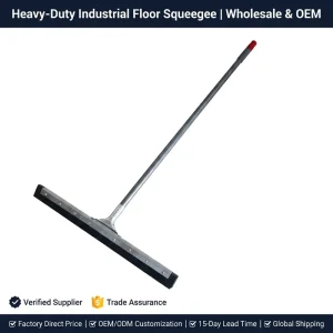 7 mm EVA Foam Floor Squeegee, 24 in Metal Frame, 130 cm Powder-Coated Iron Handle