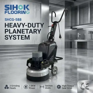 7.5Kw 580mm Planetary Concrete Floor Grinder Machine Professional Dustless for Industrial Epoxy Coating Removal Polishing CE