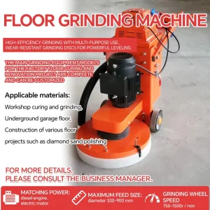 7.5kW Wet and Dry Self-Propelled Concrete Floor Grinder and Polishing Machine for Indoor Floors