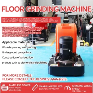 700mm Concrete Floor Grinder for Construction Site Use