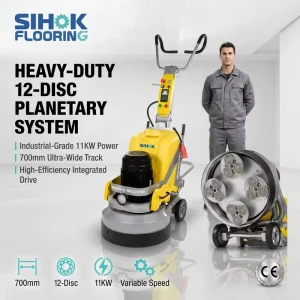 700mm Planetary Concrete Grinder 11KW 15HP 12-Disc Gear Driven Dust Free Concrete Polisher Factory