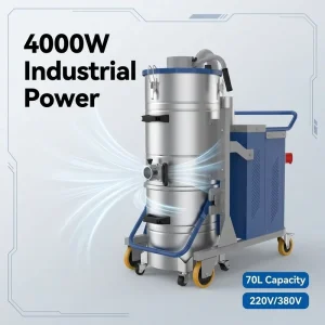 70L Industrial Wet and Dry Floor Vacuum Cleaner for Metal Dust and Powder