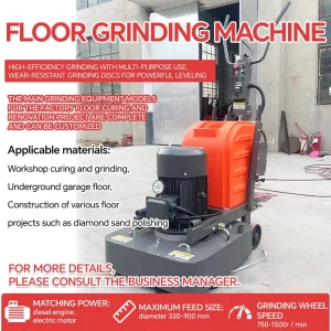720mm Variable-Speed Floor Grinder Concrete Terrazzo Grinding Polishing Machine