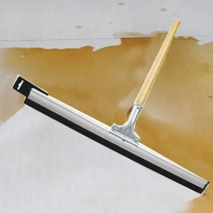 75cm Telescopic Floor Squeegee with Foamed Rubber Blade and Wood Handle