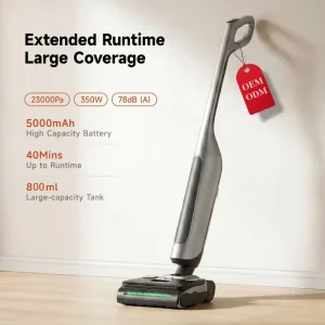90°C Drying 180° Lie-Down Smart Self-Cleaning Floor Washer Cordless Wet and Dry Vacuum Cleaner