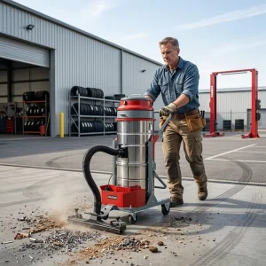90L Wet and Dry Heavy Duty Industrial Vacuum CleanerStainless Steel Vacuum Cleaner for Factory Workshop