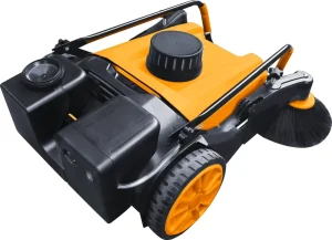980mm Cleaning Width Manual Floor Sweeper Hand Push Dual Brush Industrial Sweeper