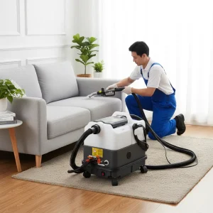 9S Steam Manual Plastic Carpet Cleaning Machine for Sofa, Curtain, Mattress, and Fabric Washing, 9 L