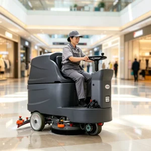 A-11R Ride-On Scrubber 850mm 2 Brushes Digital Panel for Hospital School Hard Floors