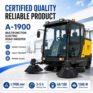 A-1900 Electric Road Sweeper with 1900mm Cleaning Width