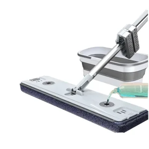 AFFEIR 360 Rotating Flat Telescopic Floor Mops Set Hand Free Squeeze Clean Steel Mop Bucket Microfiber Head 80 90% Dehydration