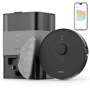 AIRROBO Self Emptying 3.5L HEPA Filter Wet & Dry Robot Vacuum Cleaner with Voice App WiFi Remote Control