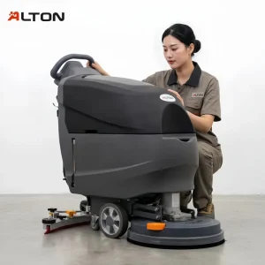 ALTON A 4B Battery Powered Compact Industrial Floor Scrubber Machine New Condition Walk Behind Industrial Floor Washing