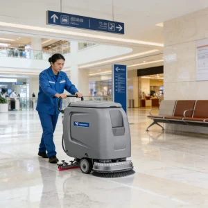 ARES510 24V 50Ah Battery Walk-Behind Wet/Dry Floor Scrubber Machine, 510mm Cleaning Width