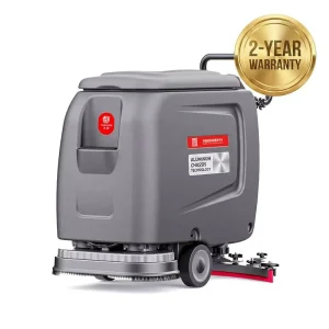 ARES510 Floor Scrubber Dryer Machine 510mm Double Brush Walk Behind Scrubber with 500W Suction for Technical Facility