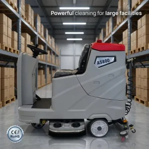 AS800 Industrial Ride-On Floor Cleaning Machine for Vinyl Epoxy Marble and Tile