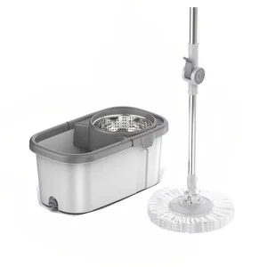 Absorbent Rotating Floor Mop Set with Plastic Mop Bucket