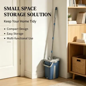Absorbent Self-Wringing 360-Degree Flat Mop for Wet and Dry Floor Cleaning