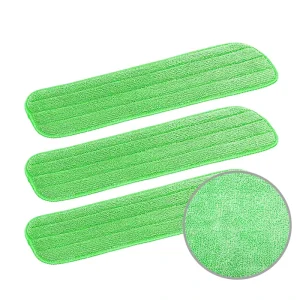 Absorbent Twisted Cloth Flat Mop with Plastic Mop Head for Household Use