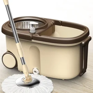 Adjustable 360-Degree Rotating Microfiber Spin Mop and Bucket Set