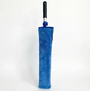 Adjustable-Angle Flat Duster with Blue Microfiber Cover and Non-Telescopic Handle for Wall and Ceiling Cleaning