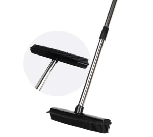 Adjustable Eco Friendly 55 Inch Silicone Rubber Floor Broom for Pet Hair Removal at Home
