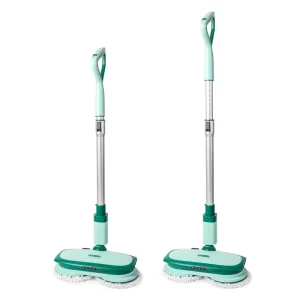 Adjustable Handheld Cordless Electric Spray Spin Mop with Wet/Dry Modes, 300mL Water Tank, and 2600mAh Battery