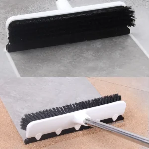 Adjustable Handle Stiff Bristle Floor Scrubber for Bathroom and Tile Cleaning