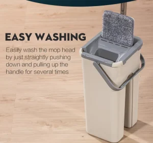 Adjustable Spray Rinse Squeezing Mop Bucket for Indoor Wet Floor Cleaning