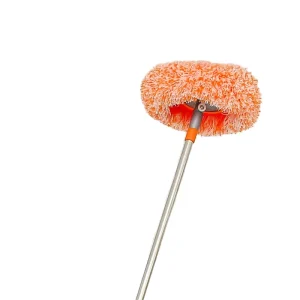 Adjustable Telescopic Chenille Microfiber Flat Mop Pad with Aluminum Handle and Four-Side Wringing