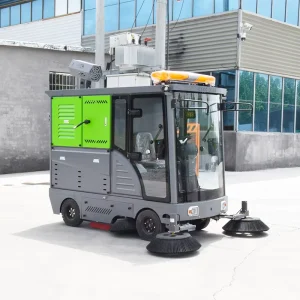 All Weather Ride-On 4-in-1 High-Pressure Washer and Sweeper, Self-Propelled, Battery-Powered, 300L Water Tank