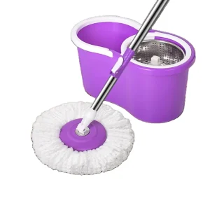 All-in-One Floor Cleaning Mop Set with Bucket Wringer and Durable Fibers