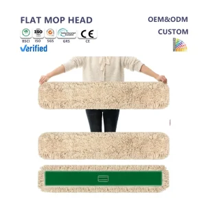 Aluminum Industrial Flat Mop Head with Sliding Wringing
