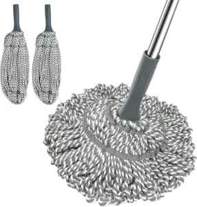 Aluminum Microfiber Mop for Dry and Wet Use with Lightweight Self-Wringing Design