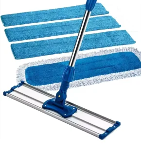 Aluminum Mop Frame Telescopic Quick Change 360 Triangle Rotation Rectangle Stick Magic Floor Cleaning Flat Mop Free Hand Washing