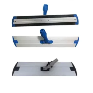 Aluminum Mop Frame with Quick-Change 360 Degree Triangle Rotation Flat Mop and Hands-Free Washing