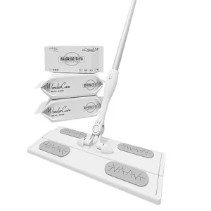 Aluminum Nonwoven 2-Piece Folding Wringing Floor Mop with Dusting Sheets