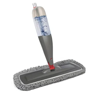 Aluminum Pole Spray Mop with Rectangular Microfiber Head, Washable Pads, and 800 ml Refillable Bottle