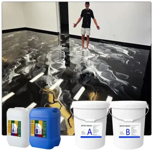 Anti-Slip High-Gloss Self-Leveling Multicolor Metallic Epoxy Floor Coating Kit for Concrete Floors