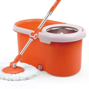 Antibacterial Quick-Dry 360-Degree Rotatable 2-in-1 Self-Wringing Lint-Free Spin Mop