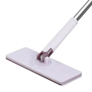 Auto Telescopic Stainless Steel Flat Mop Reusable Towel Holder Manual Hands Free Eco Friendly Rotating Home Floor Tile Cleaning