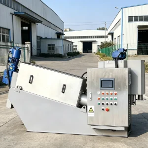 Automated Stacked Screw Sludge Dewatering Filtration Machine PLC Controlled Remote Access Sewage Treatment High Efficiency Water
