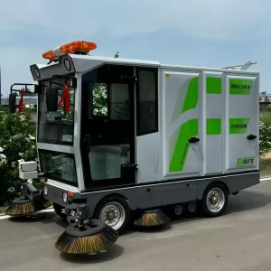 Automatic Battery-Powered Ride-On Industrial Floor Scrubber Sweeper for Warehouses and Workshops