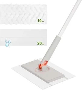 Automatic Cloth Clip Microfiber Flat Mop, Small Size, Telescopic Handle