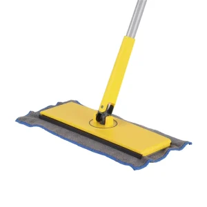Automatic Cloth Clip Mop with Telescoping Handle and Replaceable Wet Wipes