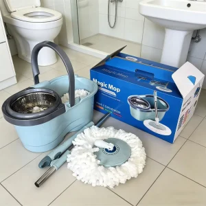 Automatic Dehydration Mop Lightweight Wet/Dry Bucket with Hands-Free Design for Household Use